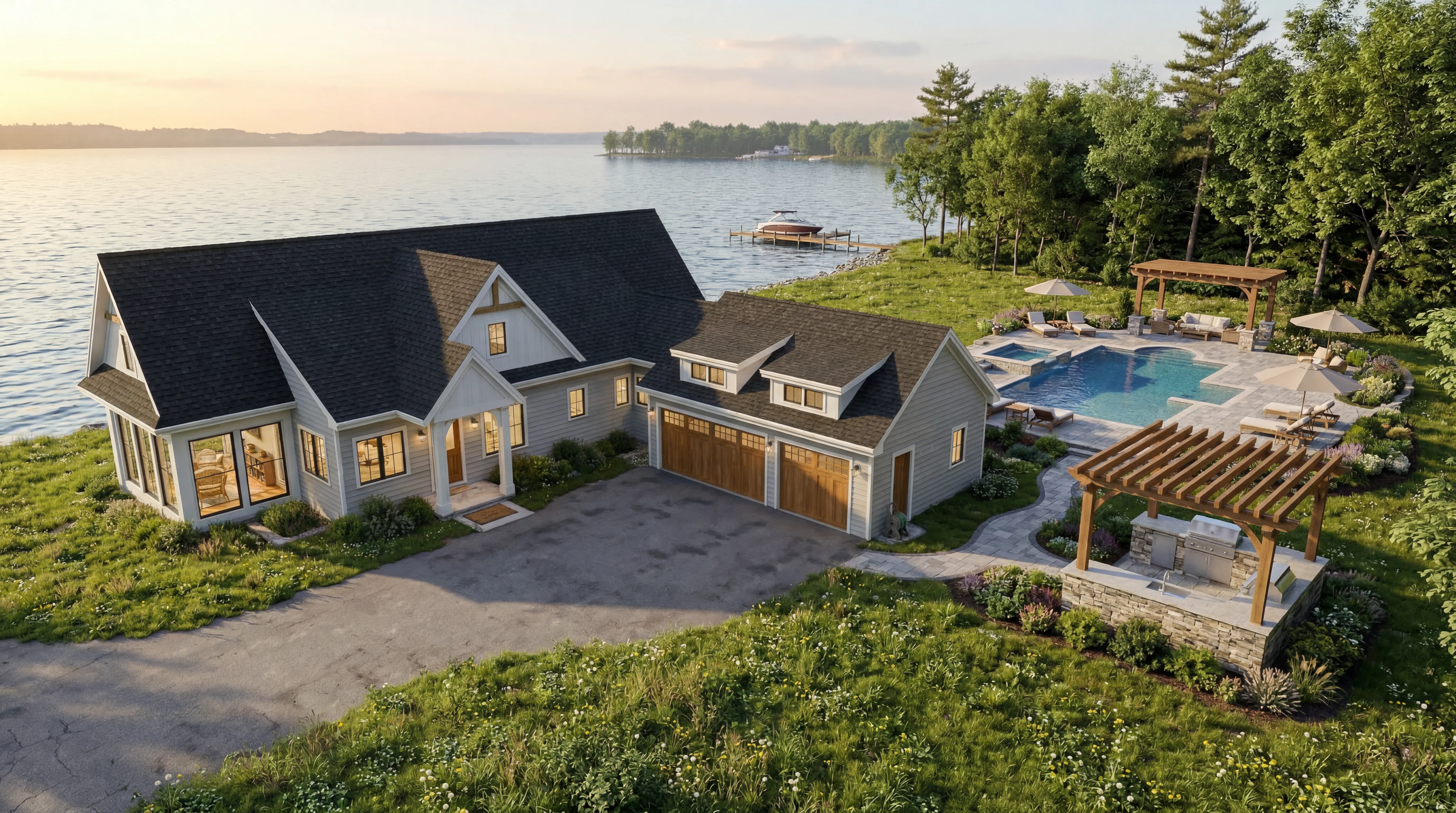 Serene Lake View — dining area